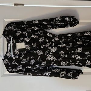 NIC & JO Black and White wrap around dress size L